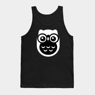 Black and White Cute baby owl Tank Top